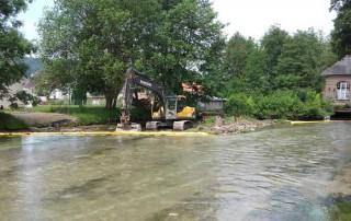 batardeau déviation berge moulin