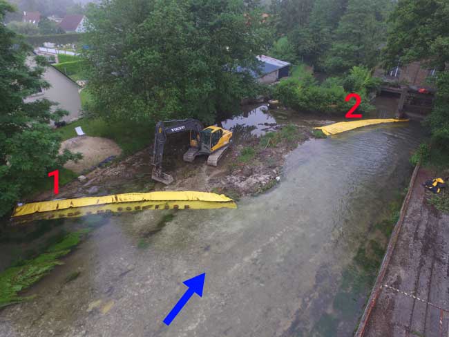 soglia di deviazione di cofferdam berge