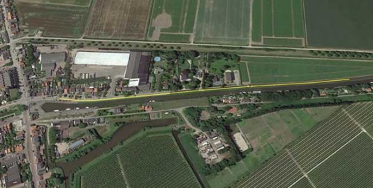 protection inondation le long d'un canal