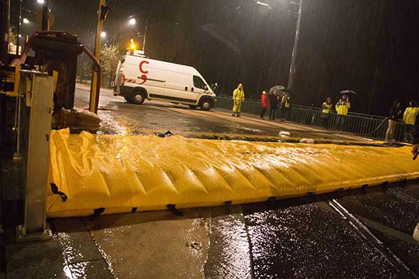 protection inondation par débordement sur pont