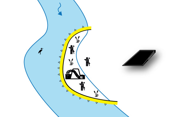 batardeaux-parallele-riviere-water-gate-megasecureurope batardeau en parallèle de la rivière