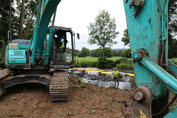 Grue Chantier Enfouissement Vologne WaterGate Serpollet